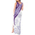 Purple Polynesian Tribal Turtle Floral Pattern Tank Maxi Dress