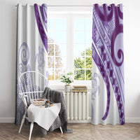 Purple Polynesian Tribal Turtle Floral Pattern Window Curtain LT05 - Polynesian Pride