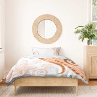 Orange Polynesian Tribal Turtle Floral Pattern Bedding Set LT05 - Polynesian Pride