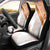 Orange Polynesian Tribal Turtle Floral Pattern Car Seat Cover