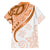 Orange Polynesian Tribal Turtle Floral Pattern Family Matching Puletasi and Hawaiian Shirt