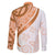 Orange Polynesian Tribal Turtle Floral Pattern Family Matching Puletasi and Hawaiian Shirt