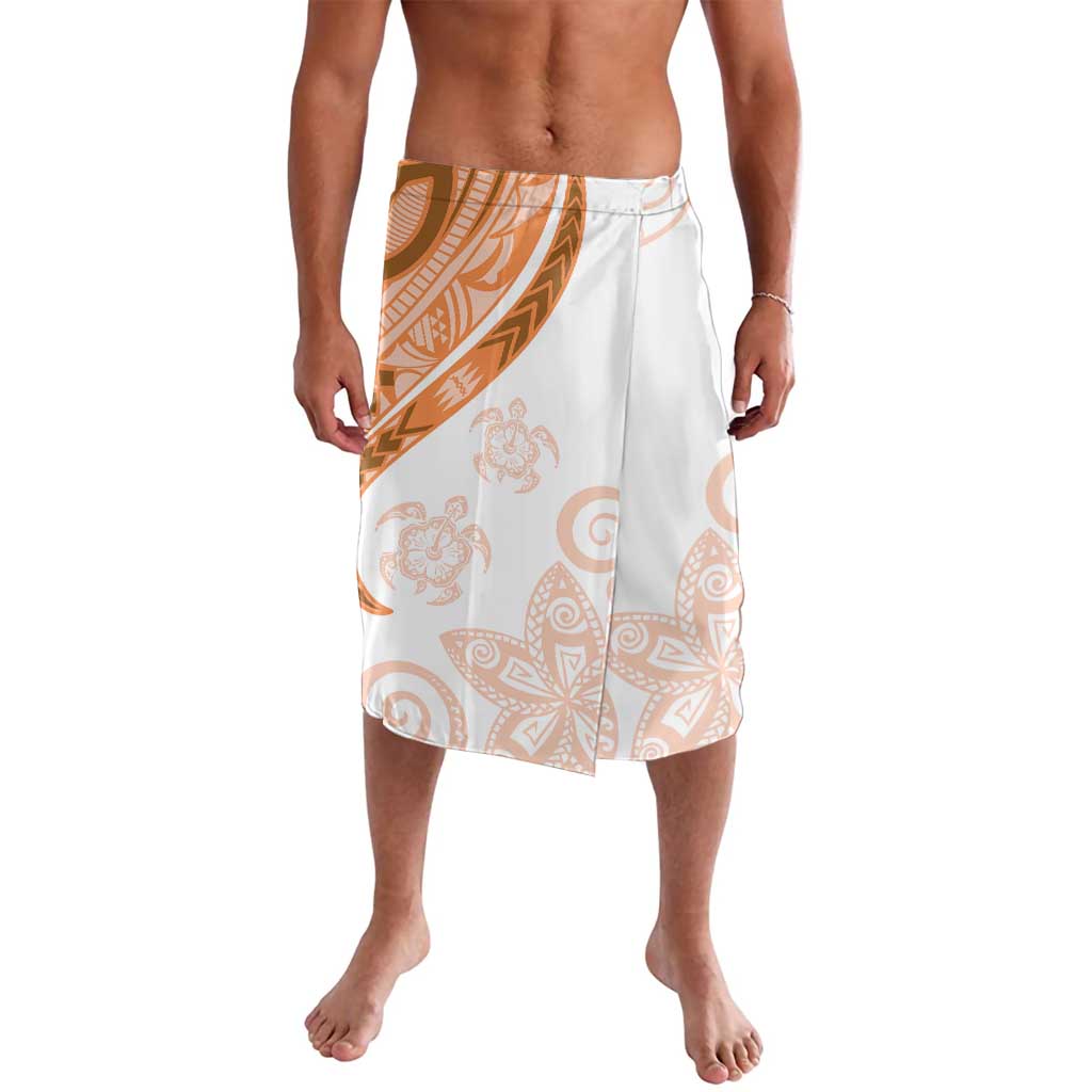 Orange Polynesian Tribal Turtle Floral Pattern Lavalava LT05 Orange - Polynesian Pride