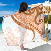 Orange Polynesian Tribal Turtle Floral Pattern Sarong LT05 One Size 44 x 66 inches Orange - Polynesian Pride