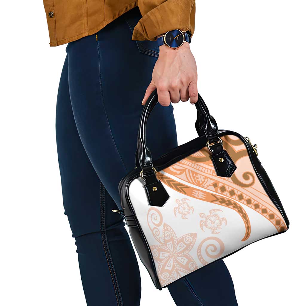 Orange Polynesian Tribal Turtle Floral Pattern Shoulder Handbag LT05 - Polynesian Pride