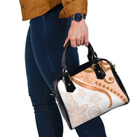 Orange Polynesian Tribal Turtle Floral Pattern Shoulder Handbag LT05 - Polynesian Pride