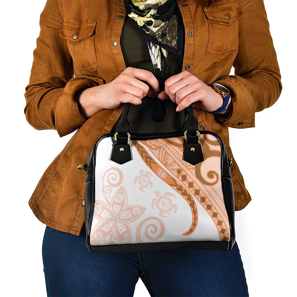 Orange Polynesian Tribal Turtle Floral Pattern Shoulder Handbag LT05 - Polynesian Pride