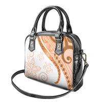 Orange Polynesian Tribal Turtle Floral Pattern Shoulder Handbag LT05 - Polynesian Pride