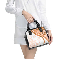 Orange Polynesian Tribal Turtle Floral Pattern Shoulder Handbag LT05 - Polynesian Pride