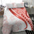 Coral Red Polynesian Tribal Turtle Floral Pattern Bedding Set