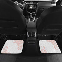 Coral Red Polynesian Tribal Turtle Floral Pattern Car Mats LT05 Set 2pcs - Back Red - Polynesian Pride