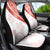 Coral Red Polynesian Tribal Turtle Floral Pattern Car Seat Cover