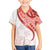 Coral Red Polynesian Tribal Turtle Floral Pattern Family Matching Puletasi and Hawaiian Shirt