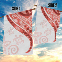 Coral Red Polynesian Tribal Turtle Floral Pattern Garden Flag LT05 - Polynesian Pride