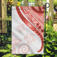 Coral Red Polynesian Tribal Turtle Floral Pattern Garden Flag LT05 Garden Flag Red - Polynesian Pride