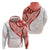 Coral Red Polynesian Tribal Turtle Floral Pattern Hoodie