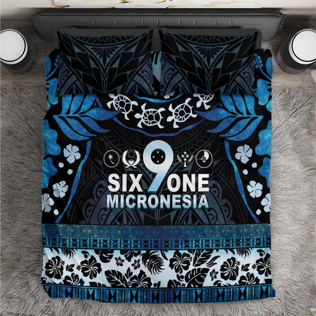 Micronesia FSM 691 Bedding Set Respect Culture LT05 Blue - Polynesian Pride