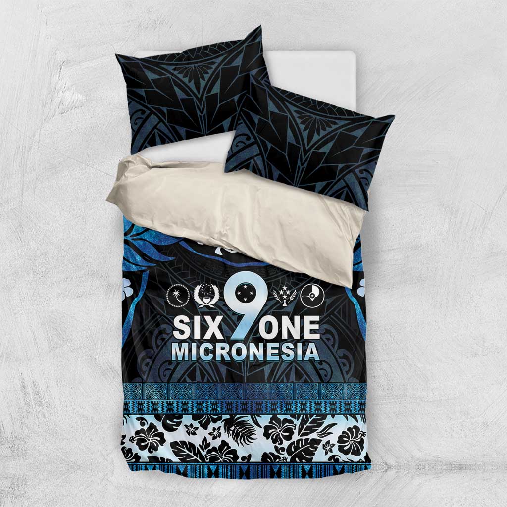 Micronesia FSM 691 Bedding Set Respect Culture LT05 US Twin 172cm x 218cm Blue - Polynesian Pride