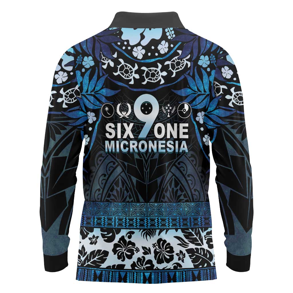 Micronesia FSM 691 Long Sleeve Polo Shirt Respect Culture LT05 - Polynesian Pride