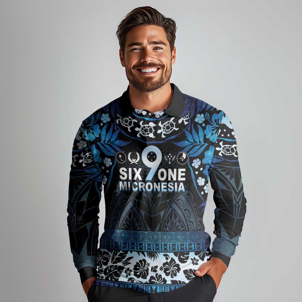 Micronesia FSM 691 Long Sleeve Polo Shirt Respect Culture LT05 - Polynesian Pride