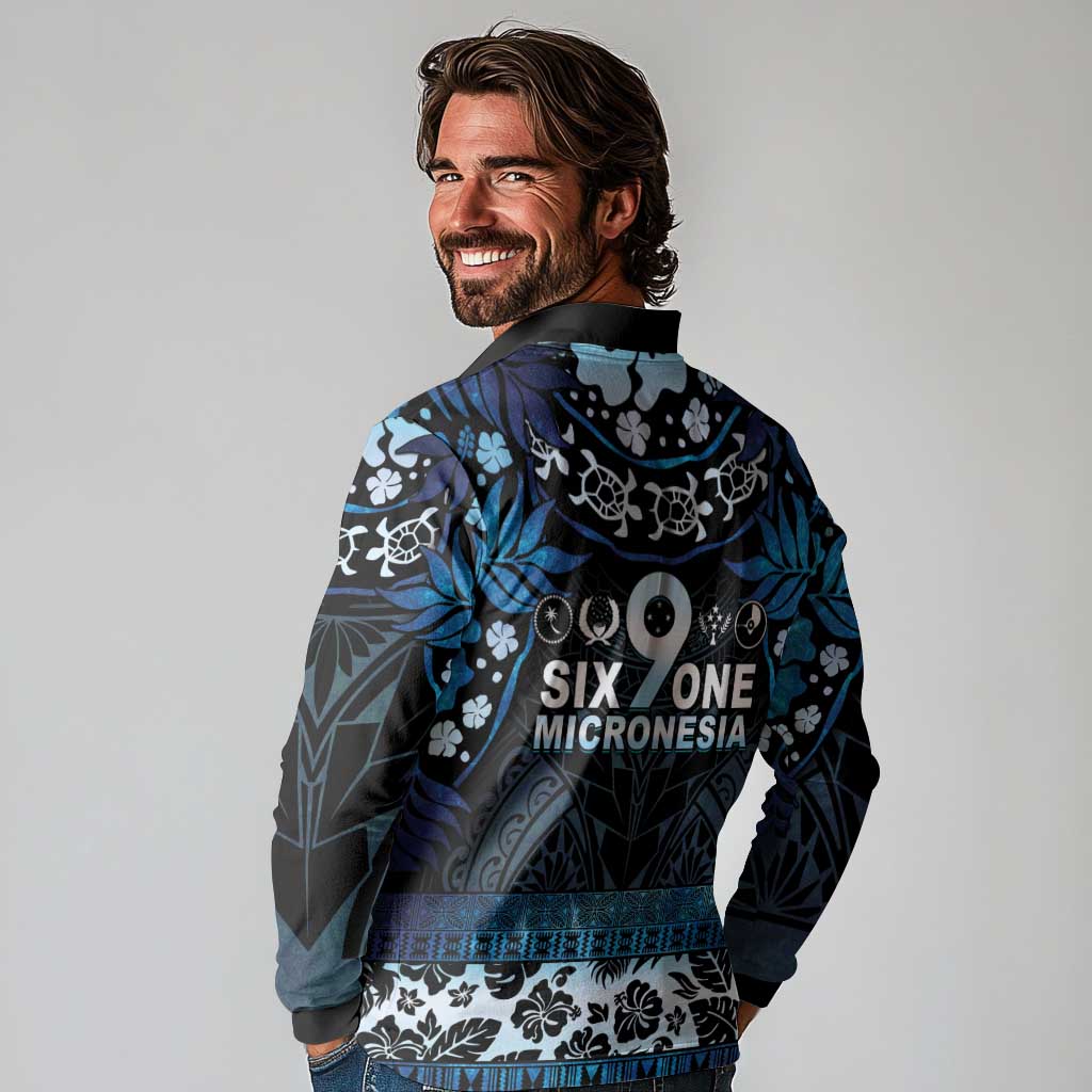 Micronesia FSM 691 Long Sleeve Polo Shirt Respect Culture LT05 - Polynesian Pride