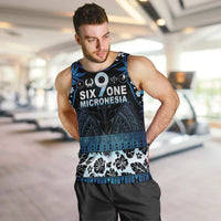 Micronesia FSM 691 Men Tank Top Respect Culture LT05 Blue - Polynesian Pride