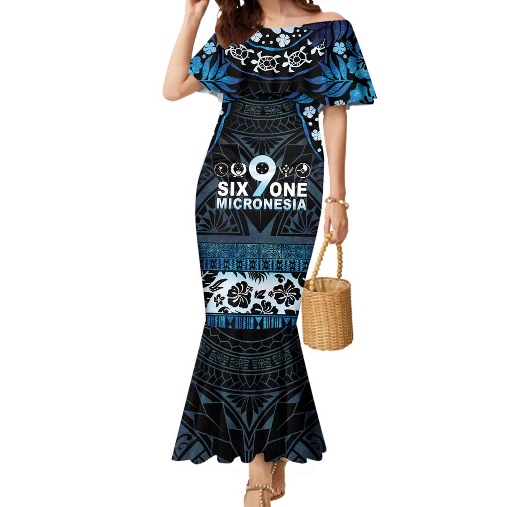 Micronesia FSM 691 Mermaid Dress Respect Culture LT05 Women Blue - Polynesian Pride