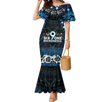 Micronesia FSM 691 Mermaid Dress Respect Culture LT05 Women Blue - Polynesian Pride