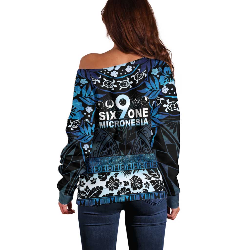 Micronesia FSM 691 Off Shoulder Sweater Respect Culture LT05 - Polynesian Pride