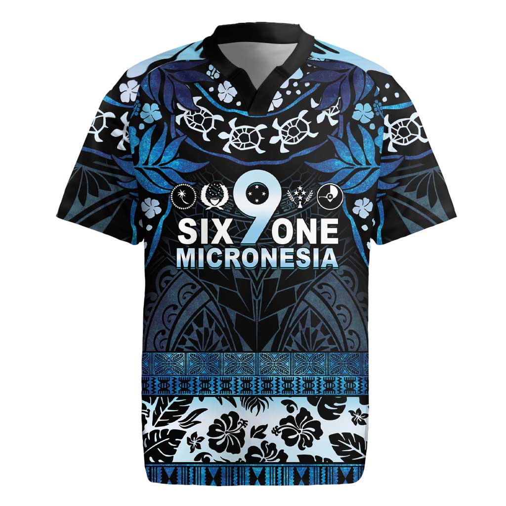 Micronesia FSM 691 Rugby Jersey Respect Culture LT05 Blue - Polynesian Pride