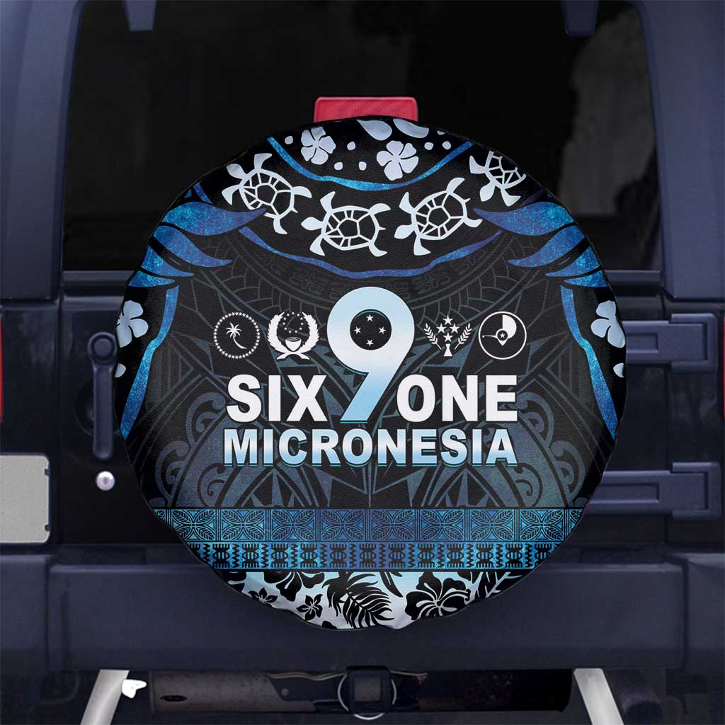 Micronesia FSM 691 Spare Tire Cover Respect Culture LT05 No hole Blue - Polynesian Pride