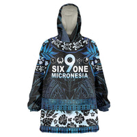 Micronesia FSM 691 Wearable Blanket Hoodie Respect Culture LT05 One Size Blue - Polynesian Pride
