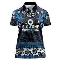 Micronesia FSM 691 Women Polo Shirt Respect Culture LT05 Female Blue - Polynesian Pride