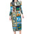 FSM Micronesia Culture Long Sleeve Bodycon Dress