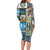 FSM Micronesia Culture Long Sleeve Bodycon Dress