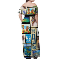 FSM Micronesia Culture Off Shoulder Maxi Dress LT05 - Polynesian Pride