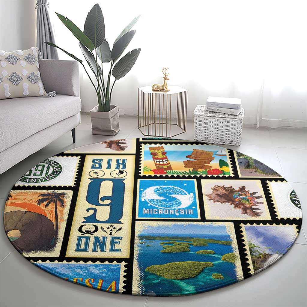 FSM Micronesia Culture Round Carpet LT05 - Polynesian Pride