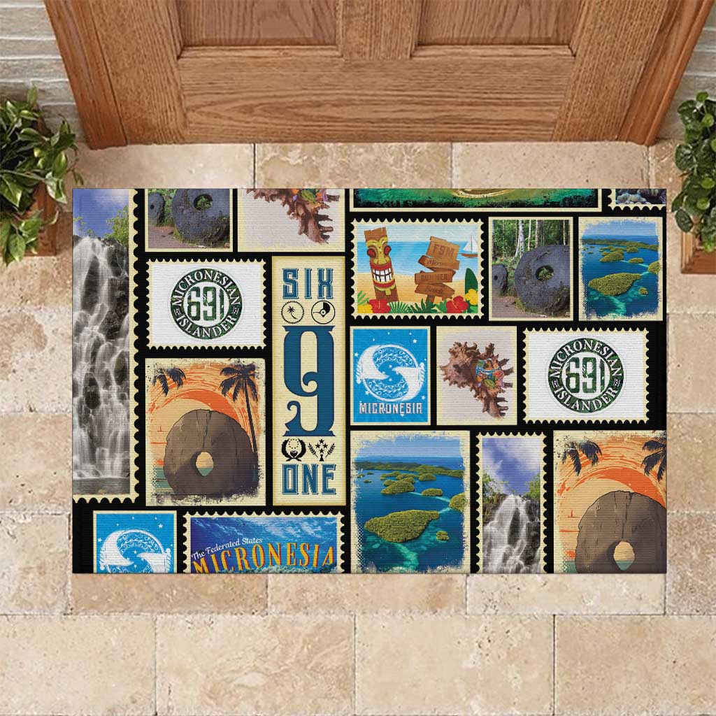 FSM Micronesia Culture Rubber Doormat LT05 Colorful - Polynesian Pride