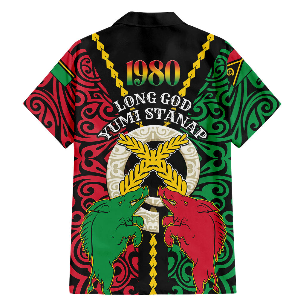 Vanuatu 46th Independence Day Hawaiian Shirt Long God Yumi Stanap Wild Boar LT05 - Polynesian Pride