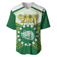 Personalised Cook Islands Ra o te Ui Ariki Baseball Jersey Polynesian Pattern LT05 Green - Polynesian Pride