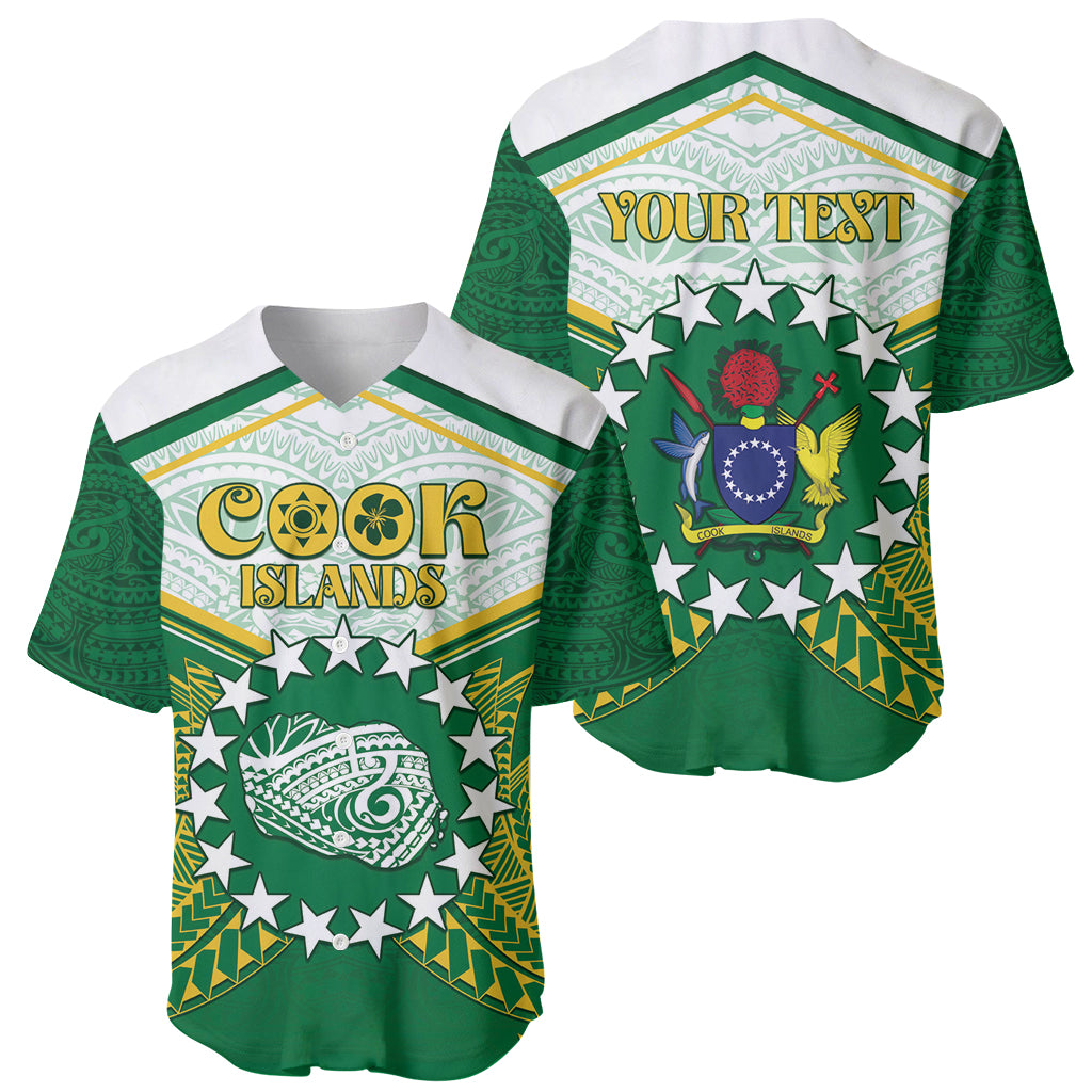 Personalised Cook Islands Ra o te Ui Ariki Baseball Jersey Polynesian Pattern LT05 - Polynesian Pride