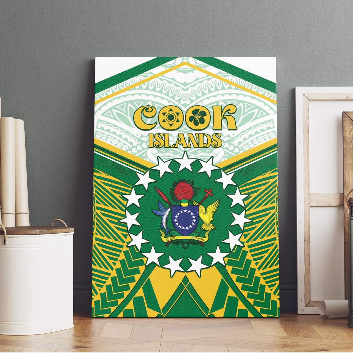 Cook Islands Ra o te Ui Ariki Canvas Wall Art Polynesian Pattern LT05 - Polynesian Pride