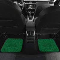 Personalised Cook Islands Ra o te Ui Ariki Car Mats Polynesian Pattern LT05 Set 2pcs - Back Green - Polynesian Pride