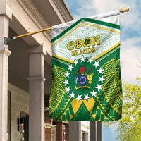Cook Islands Ra o te Ui Ariki Garden Flag Polynesian Pattern LT05 House Flag Green - Polynesian Pride