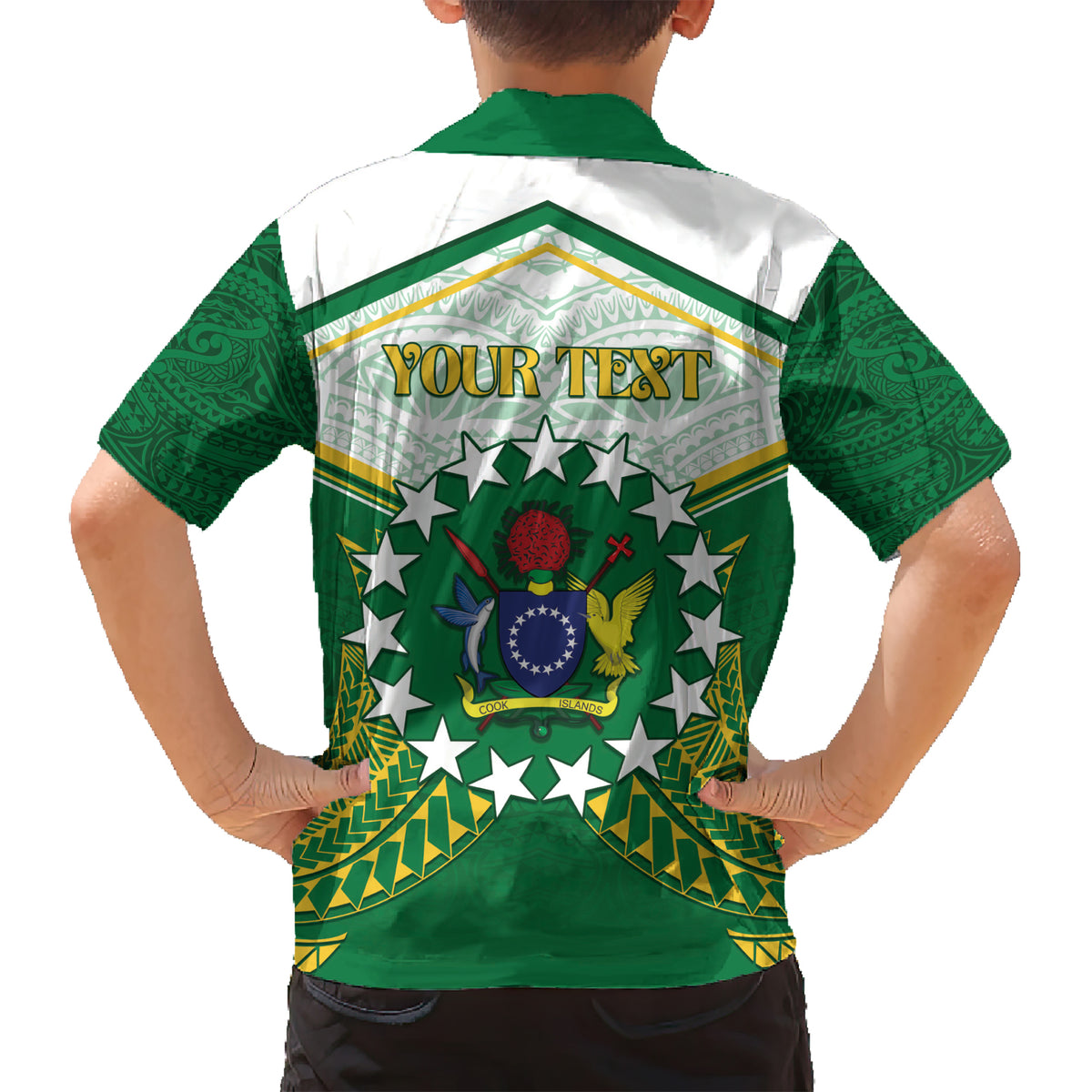 Personalised Cook Islands Ra o te Ui Ariki Kid Hawaiian Shirt Polynesian Pattern LT05 - Polynesian Pride