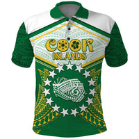 Personalised Cook Islands Ra o te Ui Ariki Polo Shirt Polynesian Pattern LT05 Green - Polynesian Pride
