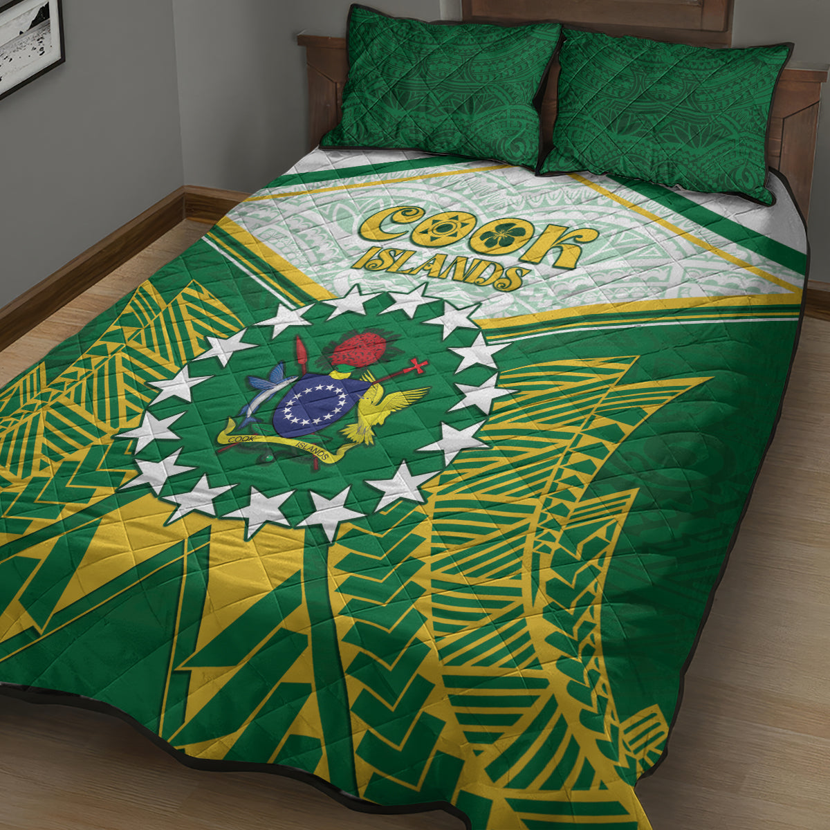 Cook Islands Ra o te Ui Ariki Quilt Bed Set Polynesian Pattern LT05 - Polynesian Pride