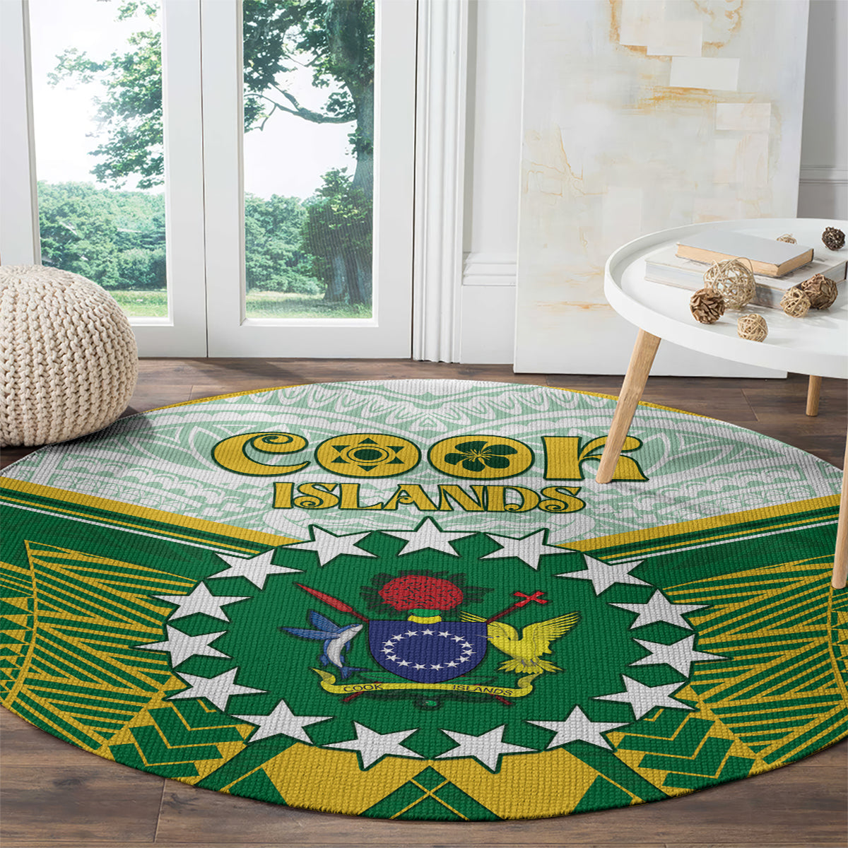 Cook Islands Ra o te Ui Ariki Round Carpet Polynesian Pattern LT05 - Polynesian Pride