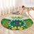 Cook Islands Ra o te Ui Ariki Round Carpet Polynesian Pattern