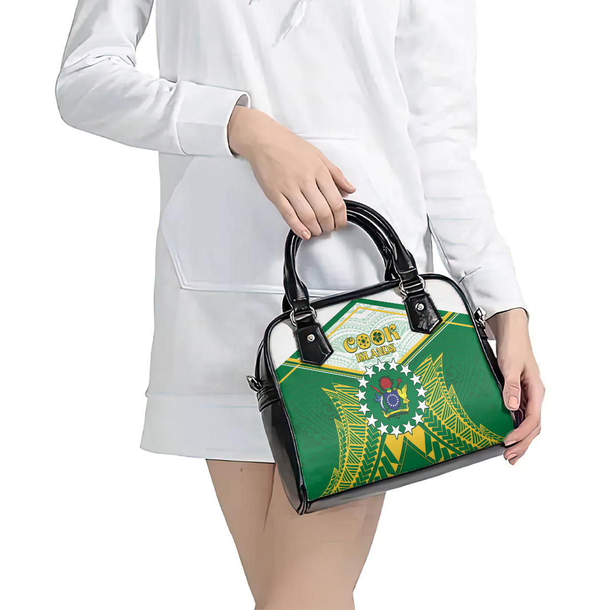 Cook Islands Ra o te Ui Ariki Shoulder Handbag Polynesian Pattern LT05 - Polynesian Pride